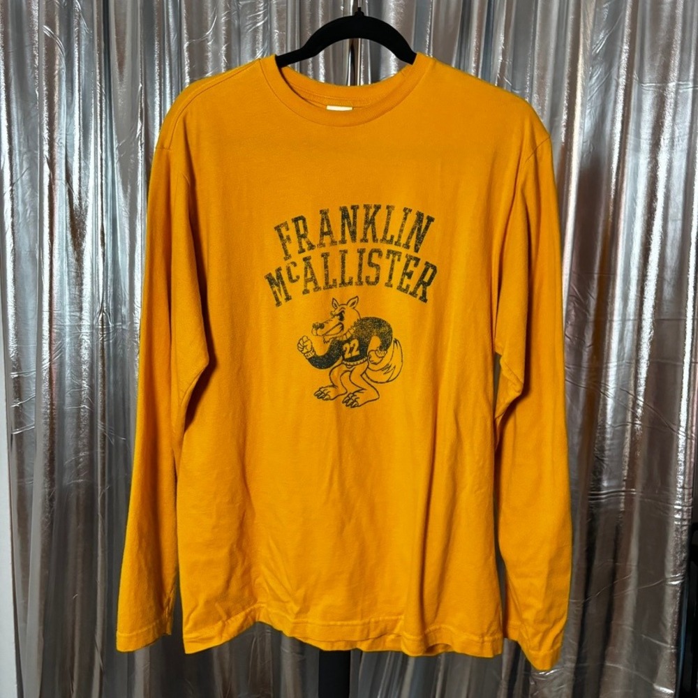 Old Navy Franklin McAllister Wolf Mascot Long Sleeve Tee